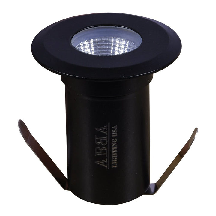Outdoor Landscape Lighting LED 12V Low Voltage DM52 Stainless Steel In-Ground Well Light | 3W Integrated LED 12V Low Voltage Landscape Light Black