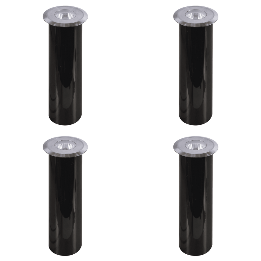 Outdoor Landscape Lighting LED 12V Low Voltage DM52 4x/8x/12x Package 3W COB LED 12V Low Voltage In-Ground Landscape Well Lights Waterproof Fixture 3000K Stainless Steel 4 Pack