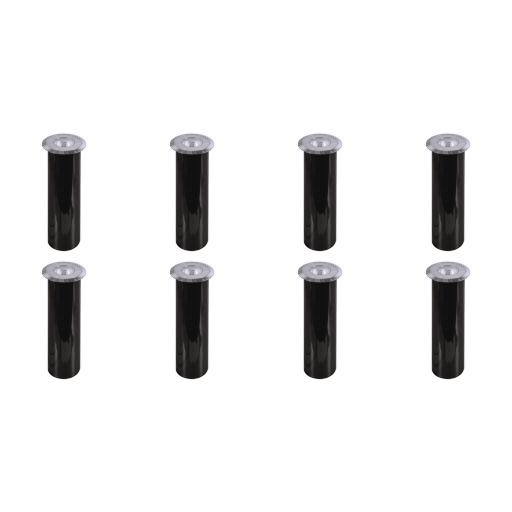 Outdoor Landscape Lighting LED 12V Low Voltage DM52 4x/8x/12x Package 3W COB LED 12V Low Voltage In-Ground Landscape Well Lights Waterproof Fixture 3000K Stainless Steel 8 Pack