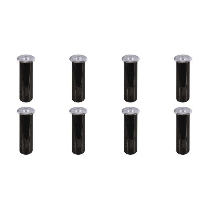 Outdoor Landscape Lighting LED 12V Low Voltage DM52 4x/8x/12x Package 3W COB LED 12V Low Voltage In-Ground Landscape Well Lights Waterproof Fixture 3000K Stainless Steel 8 Pack