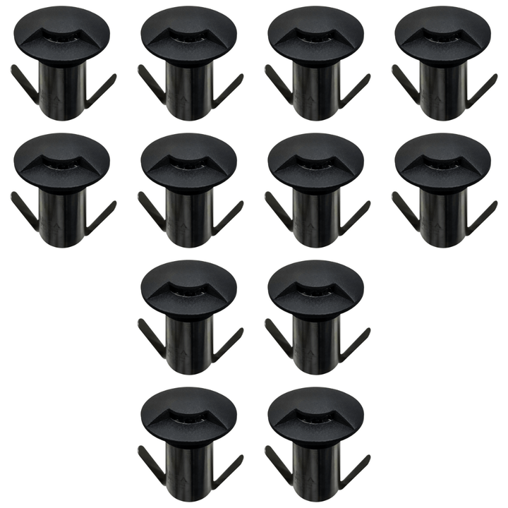 Outdoor Landscape Lighting LED 12V Low Voltage DM53 4x/8x/12x Package 3W COB 12V Low Voltage LED Monodirectional Stainless Steel Waterproof In-Ground Landscape Well Light 3000K Black 12 Pack
