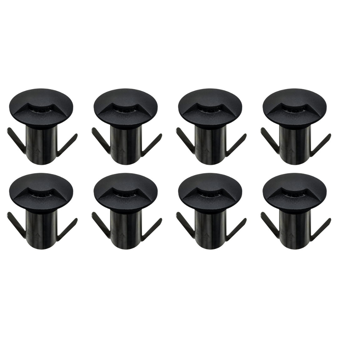Outdoor Landscape Lighting LED 12V Low Voltage DM53 4x/8x/12x Package 3W COB 12V Low Voltage LED Monodirectional Stainless Steel Waterproof In-Ground Landscape Well Light 3000K Black 8 Pack