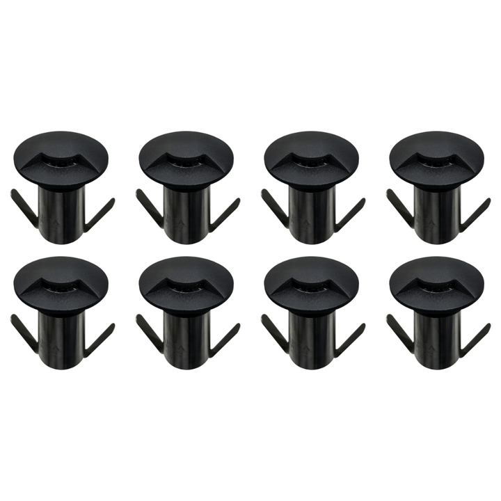 Outdoor Landscape Lighting LED 12V Low Voltage DM53 4x/8x/12x Package 3W COB 12V Low Voltage LED Monodirectional Stainless Steel Waterproof In-Ground Landscape Well Light 3000K Black 8 Pack