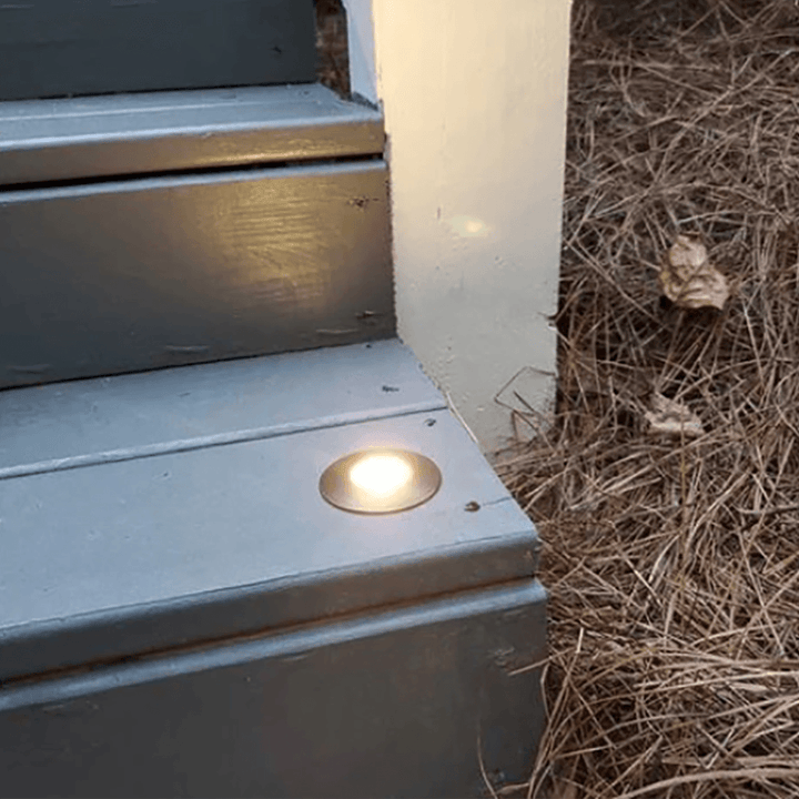 Outdoor Landscape Lighting LED 12V Low Voltage DMB52 4x/8x/12x Package 1.5W 12V Low Voltage 3000K Warm White Integrated LED Landscape In-ground Brass Waterproof Well Lights Fixture