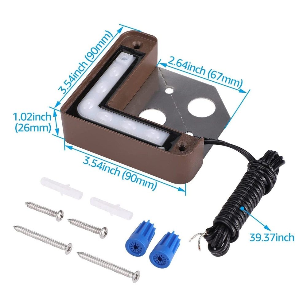 Outdoor Landscape Lighting LED 12V Low Voltage ELC02 8-Pack 3W LED Hardscape Lighting Right Angle 3CCT Retaining Wall Lights, 12V Low Voltage Landscape Lights Package