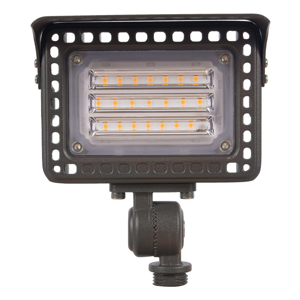 Outdoor Landscape Lighting LED 12V Low Voltage FLACCT20 Bronze 12V Low Voltage Adjustable 3CCT and Wattage 5W-20W Integrated LED Landscape Lighting Outdoor Floodlight
