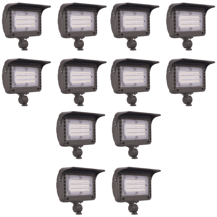 Outdoor Landscape Lighting LED 12V Low Voltage FLA40 4x/8x/12x Package Aluminum 40W Outdoor 3000K Warm White Integrated LED 12V Low Voltage Landscape Lighting Floodlight 12 Pack