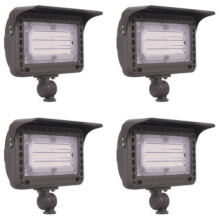 Outdoor Landscape Lighting LED 12V Low Voltage FLA40 4x/8x/12x Package Aluminum 40W Outdoor 3000K Warm White Integrated LED 12V Low Voltage Landscape Lighting Floodlight 4 Pack