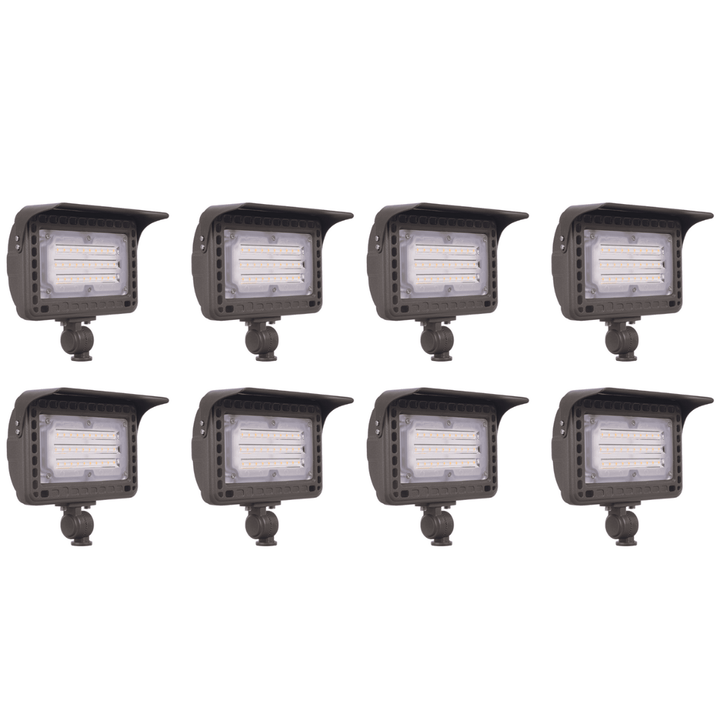 Outdoor Landscape Lighting LED 12V Low Voltage FLA40 4x/8x/12x Package Aluminum 40W Outdoor 3000K Warm White Integrated LED 12V Low Voltage Landscape Lighting Floodlight 8 Pack