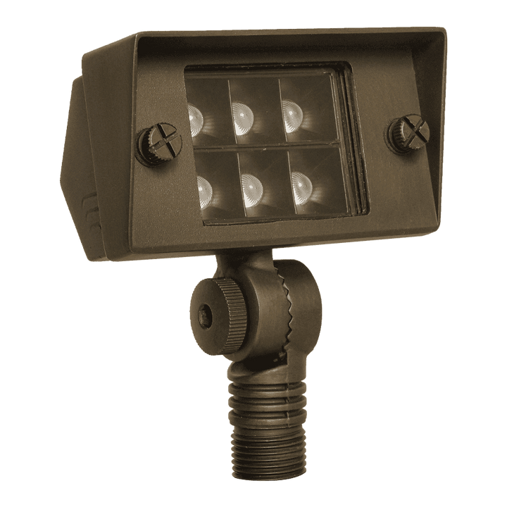 Outdoor Landscape Lighting LED 12V Low Voltage FPB02 Cast Brass Floodlight | 2W-7W 3000K Warm White Integrated Low Voltage Landscape Light