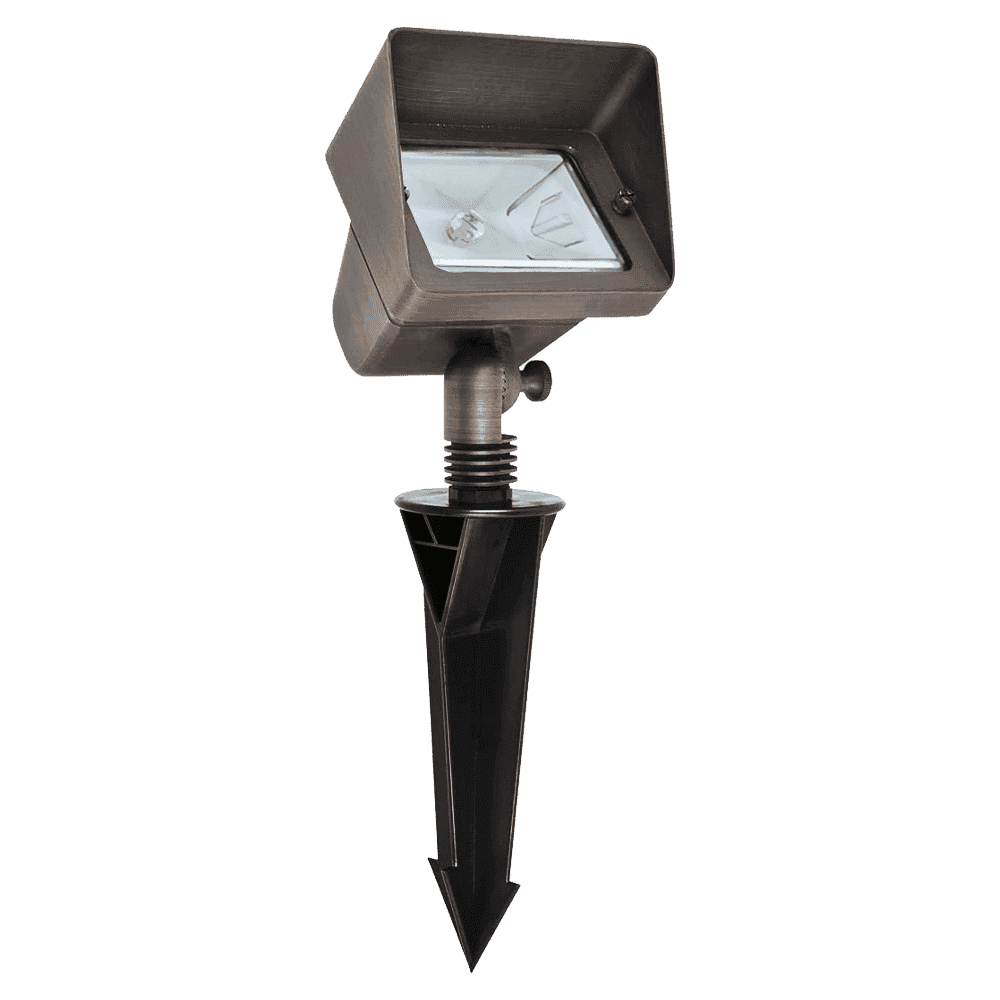 Outdoor Landscape Lighting LED 12V Low Voltage FPB05 Cast Brass Rectangular LED 12V Low Voltage Directional Floodlight Adjustable Landscape Lighting MR16 Socket