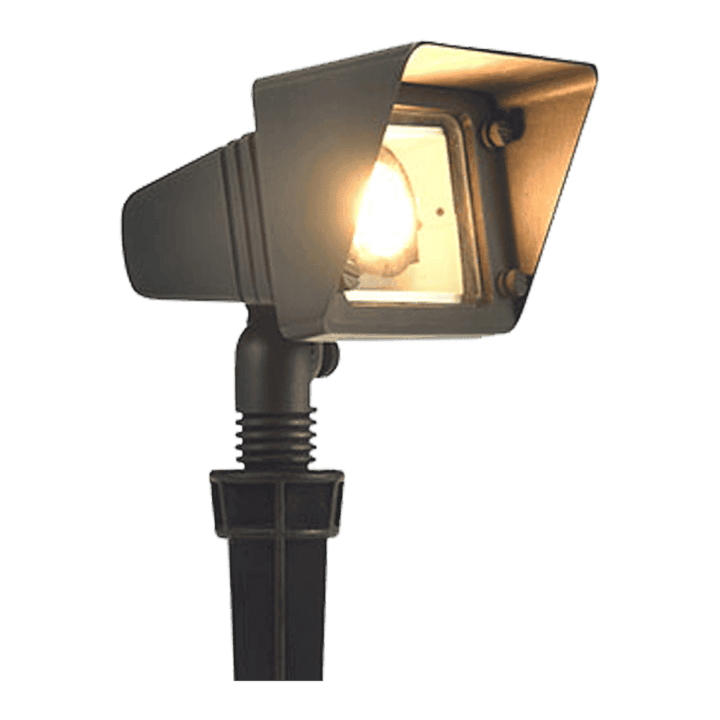 Outdoor Landscape Lighting LED 12V Low Voltage FPB05 Cast Brass Rectangular LED 12V Low Voltage Directional Floodlight Adjustable Landscape Lighting MR16 Socket