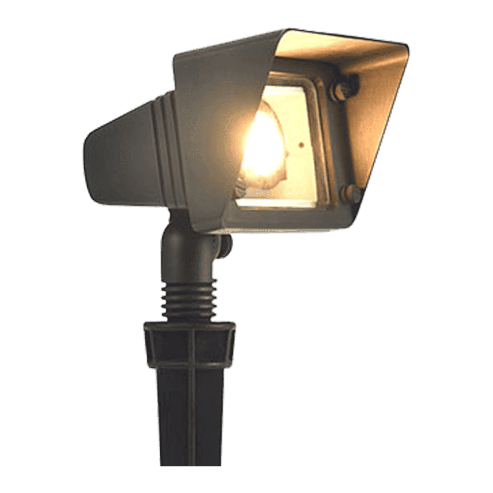 Outdoor Landscape Lighting LED 12V Low Voltage FPB05 4x/8x/12x Package Cast Brass Rectangular LED 12V Low Voltage Directional Floodlight Adjustable Landscape Lighting with MR16 5W 3000K Bulb