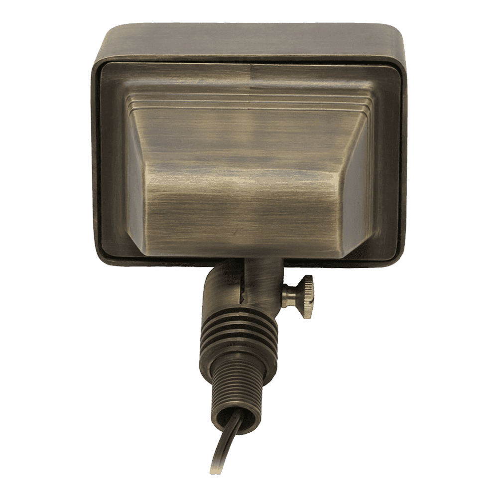 Outdoor Landscape Lighting LED 12V Low Voltage FPB05 Cast Brass Rectangular LED 12V Low Voltage Directional Floodlight Adjustable Landscape Lighting MR16 Socket