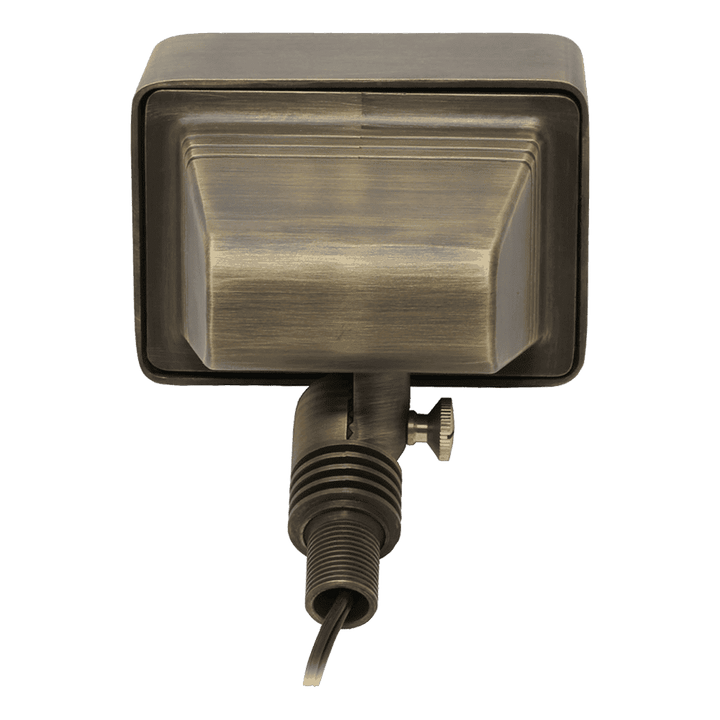 Outdoor Landscape Lighting LED 12V Low Voltage FPB05 4x/8x/12x Package Cast Brass Rectangular LED 12V Low Voltage Directional Floodlight Adjustable Landscape Lighting with MR16 5W 3000K Bulb