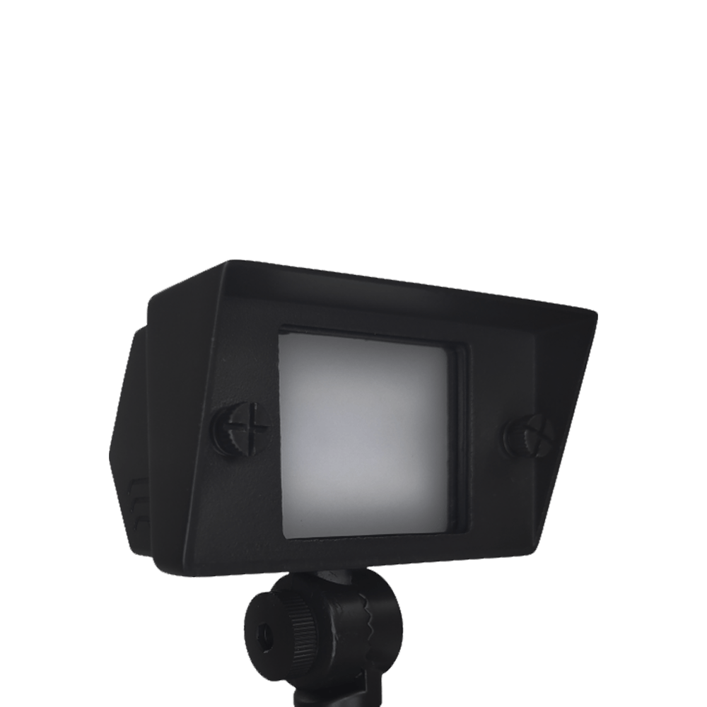 Outdoor Landscape Lighting LED 12V Low Voltage FPBCC04 Cast Brass 3CCT Adjustable 2W-7W Rectangular Built-In LED Floodlight Low Voltage Fixture Dark Brass