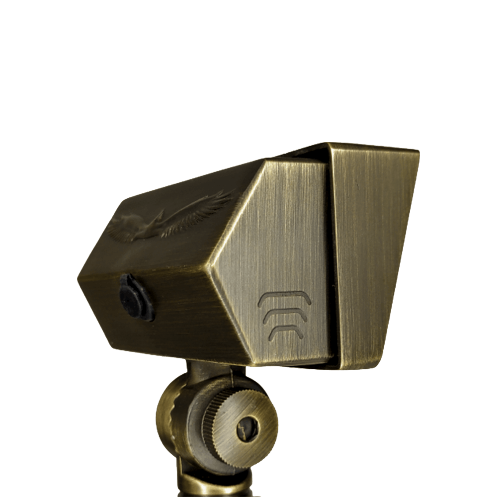 Outdoor Landscape Lighting LED 12V Low Voltage FPBCC04 Cast Brass 3CCT Adjustable 2W-7W Rectangular Built-In LED Floodlight Low Voltage Fixture