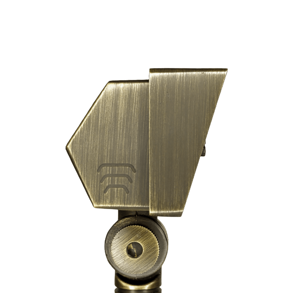 Outdoor Landscape Lighting LED 12V Low Voltage FPBCC04 Cast Brass 3CCT Adjustable 2W-7W Rectangular Built-In LED Floodlight Low Voltage Fixture