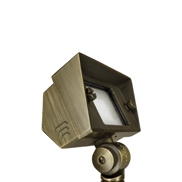 Outdoor Landscape Lighting LED 12V Low Voltage FPBCC04 Cast Brass 3CCT Adjustable 2W-7W Rectangular Built-In LED Floodlight Low Voltage Fixture