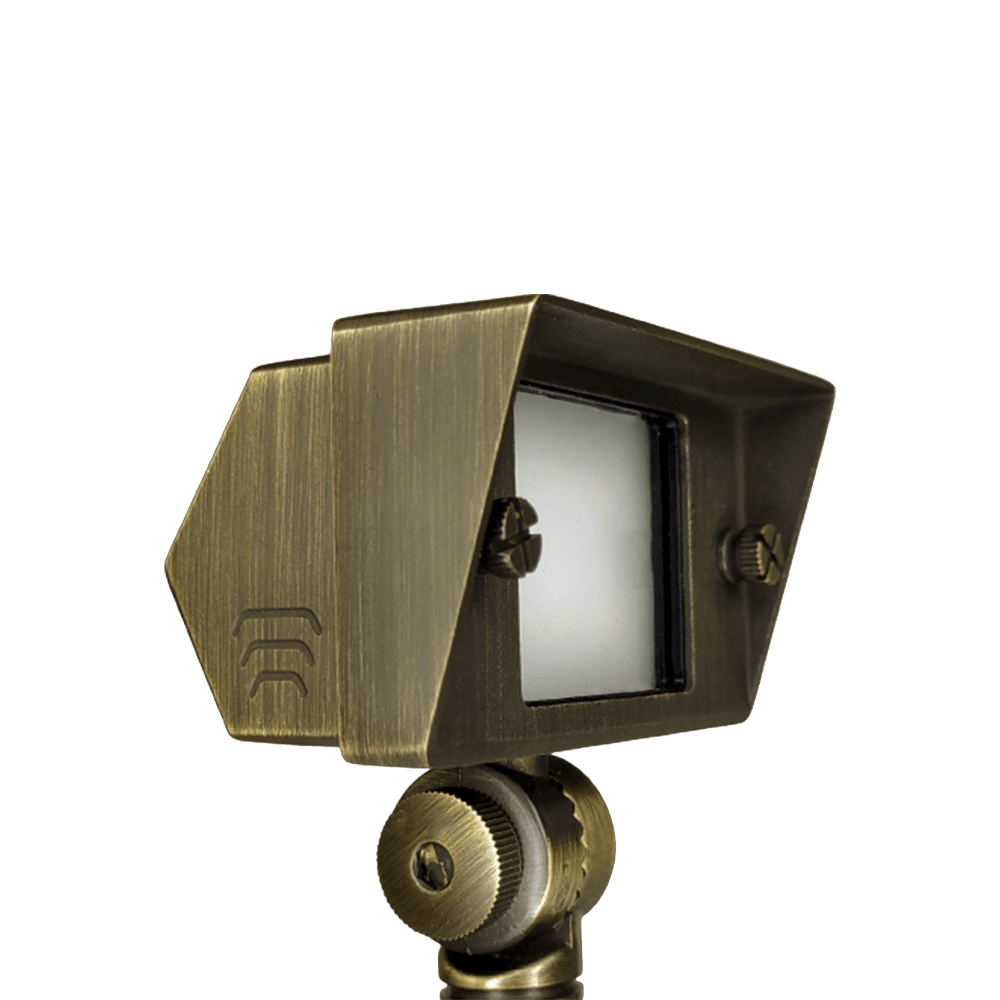 Outdoor Landscape Lighting LED 12V Low Voltage FPBCC04 4x/8x/12x Package Cast Brass 3CCT Adjustable 2W-7W Rectangular Built-In LED Floodlight 12V Low Voltage Fixture