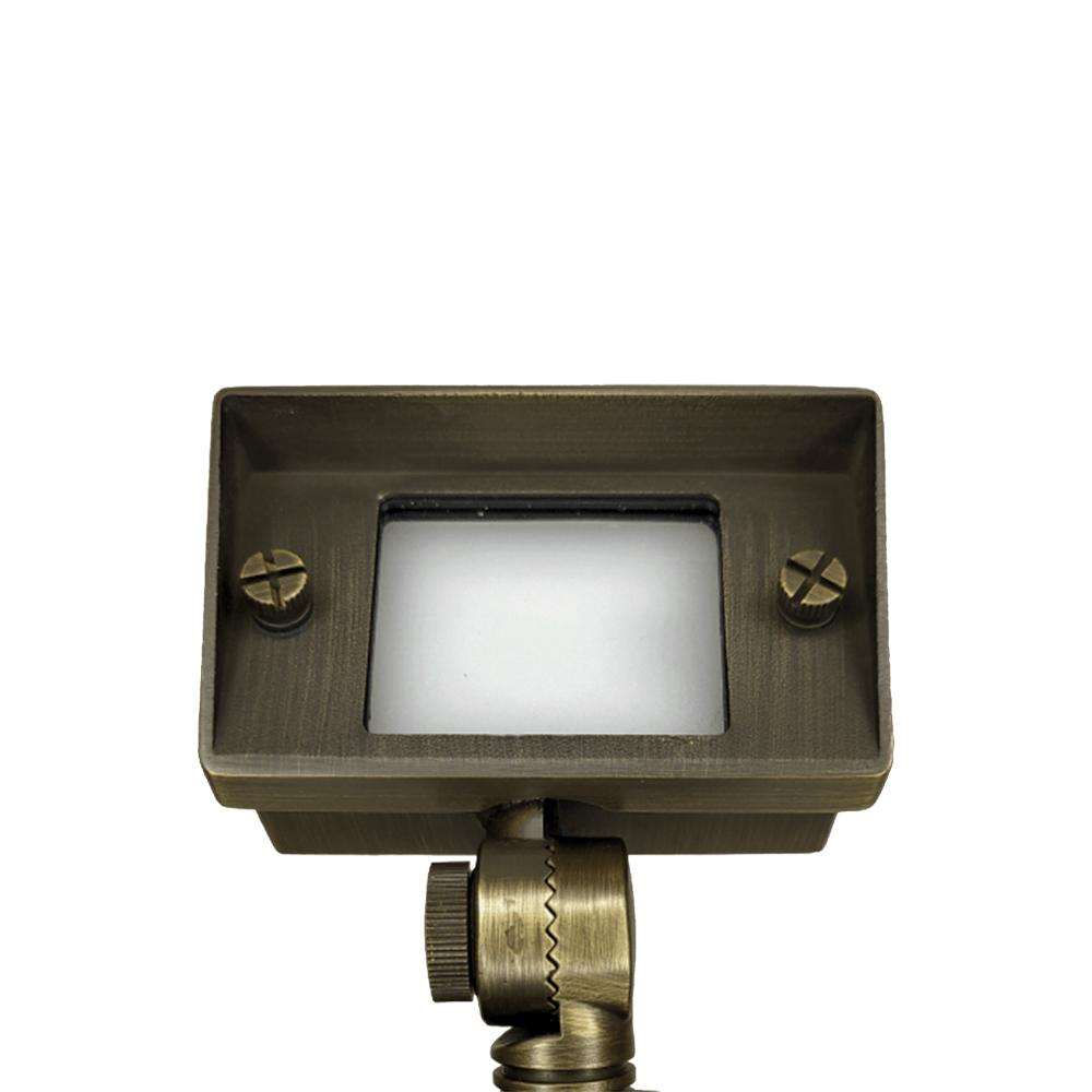 Outdoor Landscape Lighting LED 12V Low Voltage FPBCC04 4x/8x/12x Package Cast Brass 3CCT Adjustable 2W-7W Rectangular Built-In LED Floodlight 12V Low Voltage Fixture