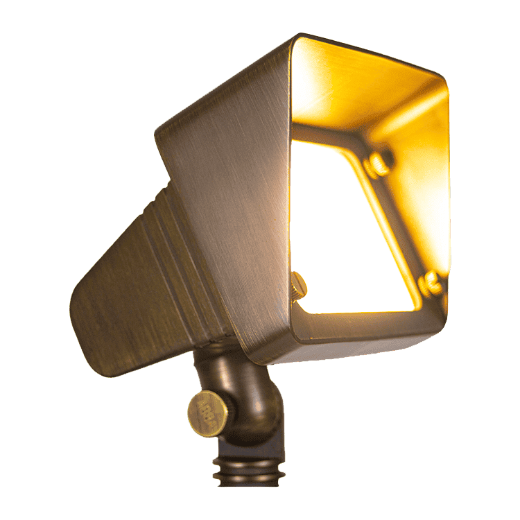 Outdoor Landscape Lighting LED 12V Low Voltage FPBCC05 4x/8x/12x Package Cast Brass 3CCT Adjustable 3W-10W Rectangular Built-In LED Floodlight 12V Low Voltage Fixture