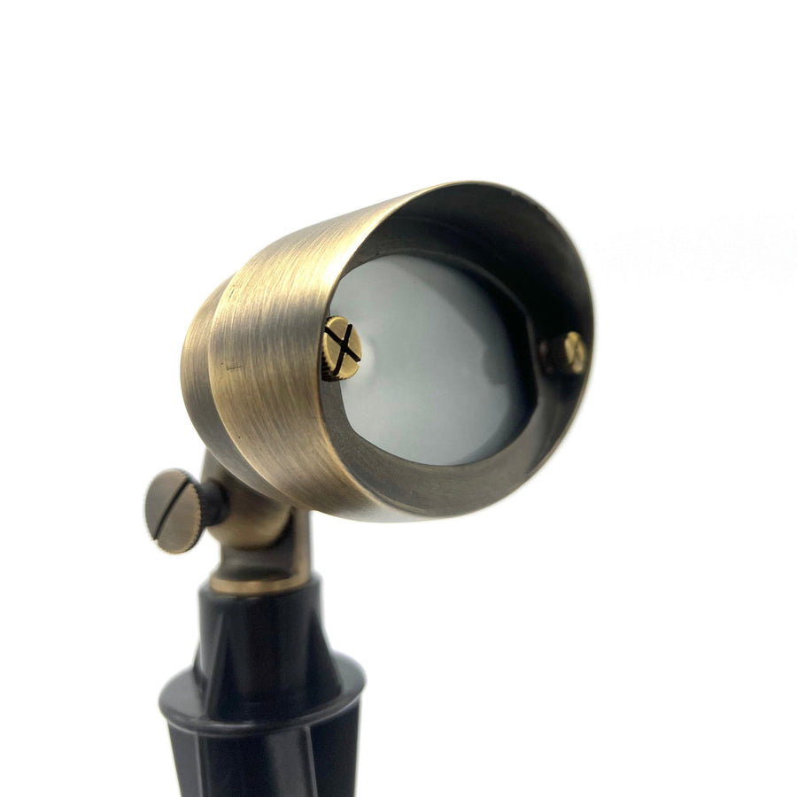 Outdoor Landscape Lighting LED 12V Low Voltage FLBP04 Tulay Antique Brass Oval Floodlight Low Voltage Landscape Lighting