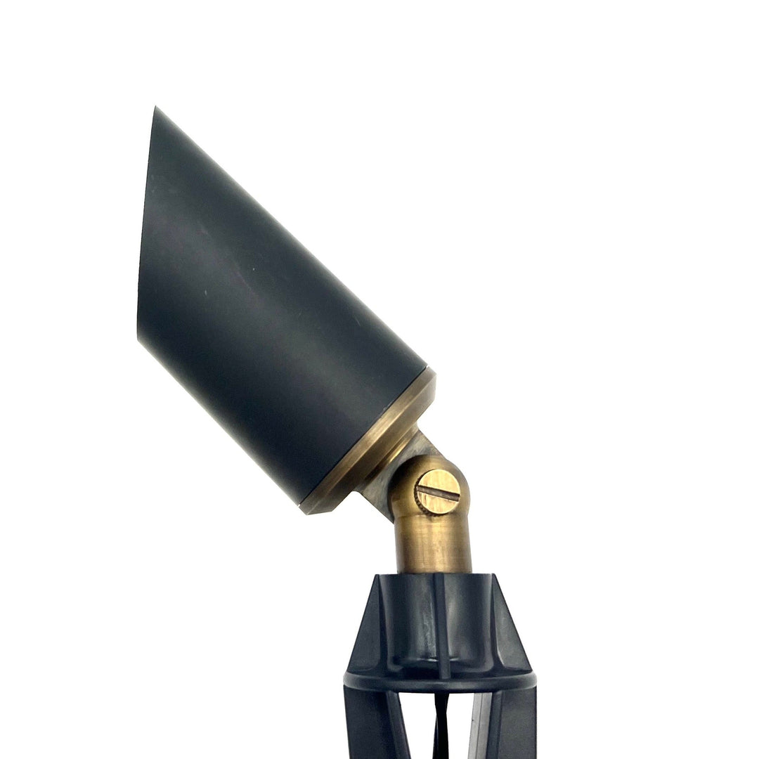 Outdoor Landscape Lighting LED 12V Low Voltage SPBP05 Stelvio Black Brass Spotlight Low Voltage Landscape Lighting 12V