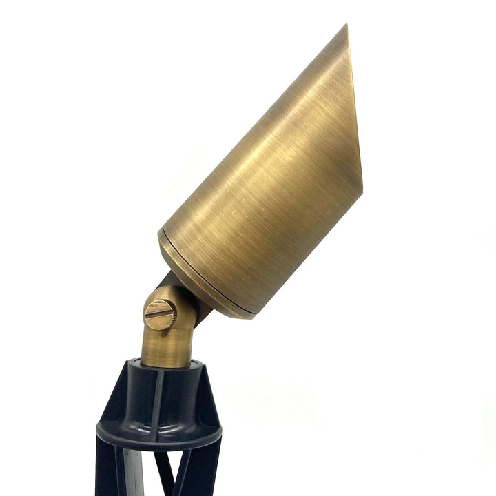 Outdoor Landscape Lighting LED 12V Low Voltage SPBP05 Stelvio Antique Brass Spotlight 4x/8x/12x MR16 5W 2700K Package Low Voltage Outdoor Lighting