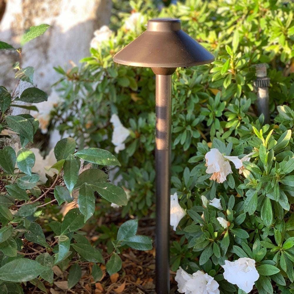 Outdoor Landscape Lighting LED 12V Low Voltage PLB02 Frosted Lens 4x/8x/12x Package Outdoor Garden Pathway Light | 12V Low Voltage Brass Path Light with G4 3W 3000K Bulb