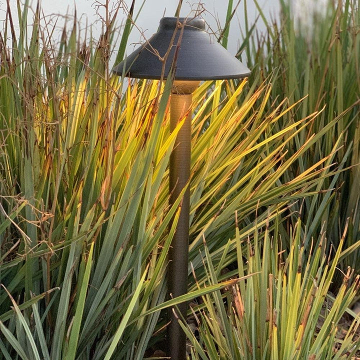 Outdoor Landscape Lighting LED 12V Low Voltage PLB02 Frosted Lens 4x/8x/12x Package Outdoor Garden Pathway Light | 12V Low Voltage Brass Path Light with G4 3W 3000K Bulb
