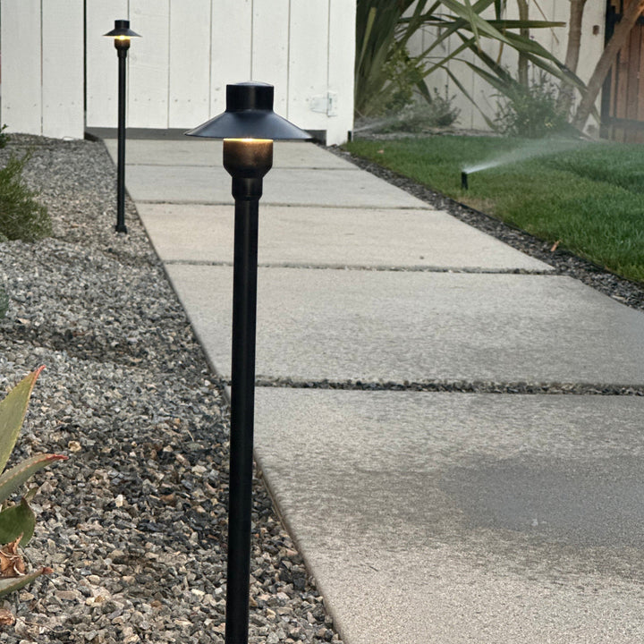 Outdoor Landscape Lighting LED 12V Low Voltage BPLP09 Tulay SH 18" Black Brass Path Light 4x/8x/12x G4 2W Dimmable 2700K Package Low Voltage Outdoor Lighting