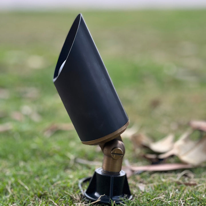 Outdoor Landscape Lighting LED 12V Low Voltage SPBP05 Stelvio Black Brass Spotlight Low Voltage Landscape Lighting 12V