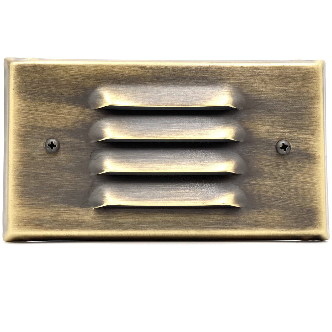Outdoor Landscape Lighting LED 12V Low Voltage STBP05 Tulay Outdoor Step Light Solid Brass Louvered Small Low Voltage Landscape Lighting