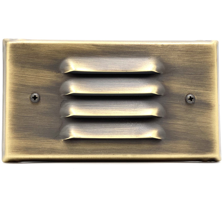 Outdoor Landscape Lighting LED 12V Low Voltage STBP05 Tulay Outdoor Step Light Solid Brass Louvered Small Low Voltage Landscape Lighting