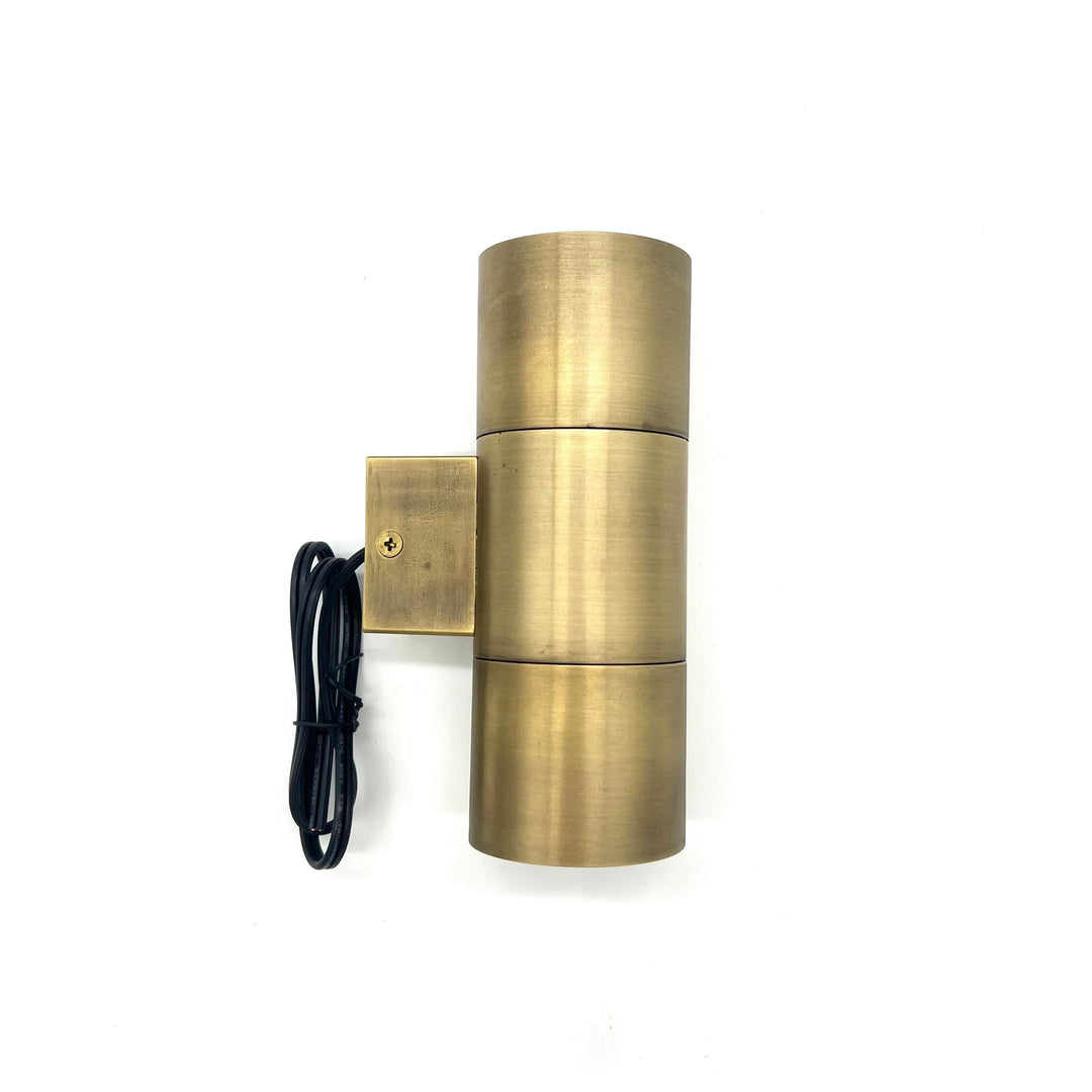 Outdoor Landscape Lighting LED 12V Low Voltage SCSP01 Stelvio Sconce Antique Brass Finish Up/Down Light Low Voltage Outdoor Lighting