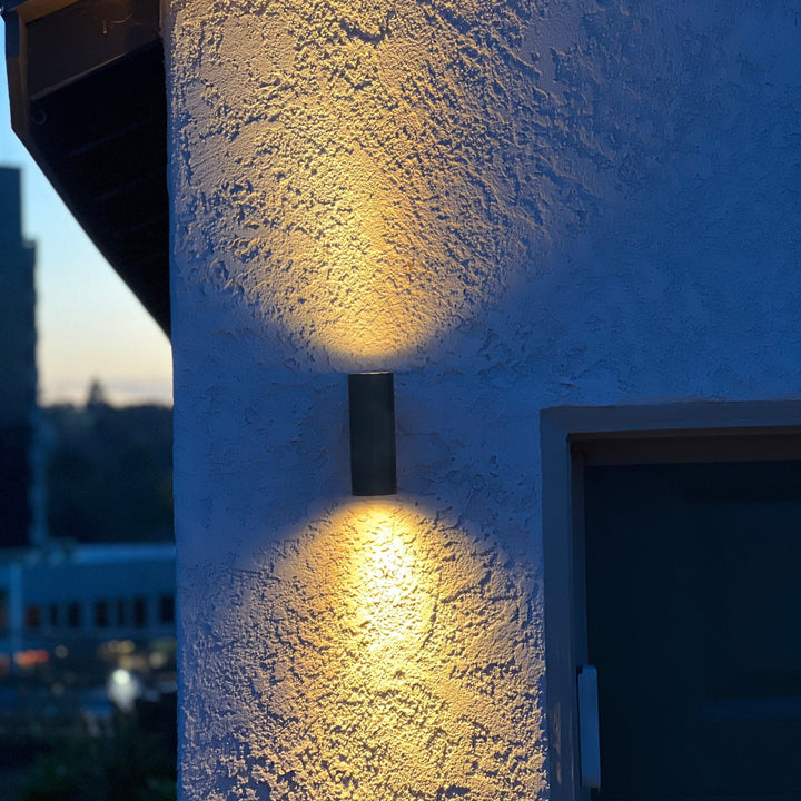 Outdoor Landscape Lighting LED 12V Low Voltage SCSP03 Stelvio Sconce Black Finish Up/Down Light Low Voltage Outdoor Lighting