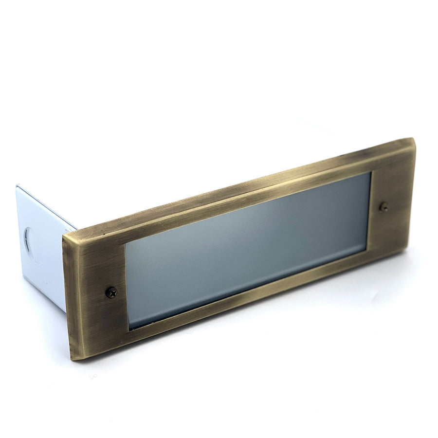 Outdoor Landscape Lighting LED 12V Low Voltage STBP11 Tulay Cast Brass Step Light Frosted Lens Low Voltage Outdoor Lighting