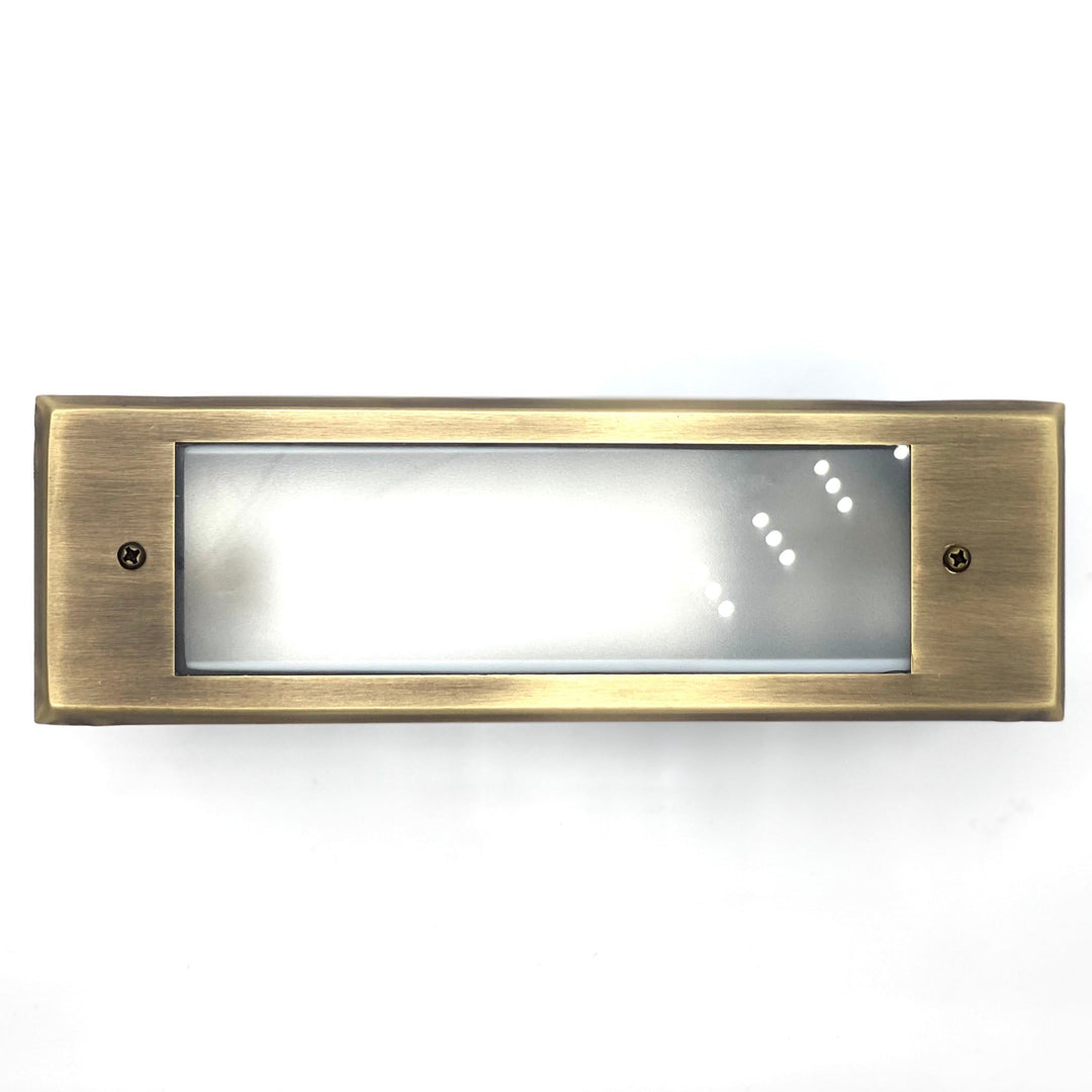 Outdoor Landscape Lighting LED 12V Low Voltage STBP11 Tulay Cast Brass Step Light Frosted Lens Low Voltage Outdoor Lighting