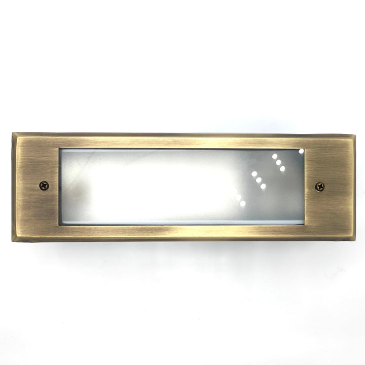 Outdoor Landscape Lighting LED 12V Low Voltage STBP11 Tulay Cast Brass Step Light Frosted Lens Low Voltage Outdoor Lighting