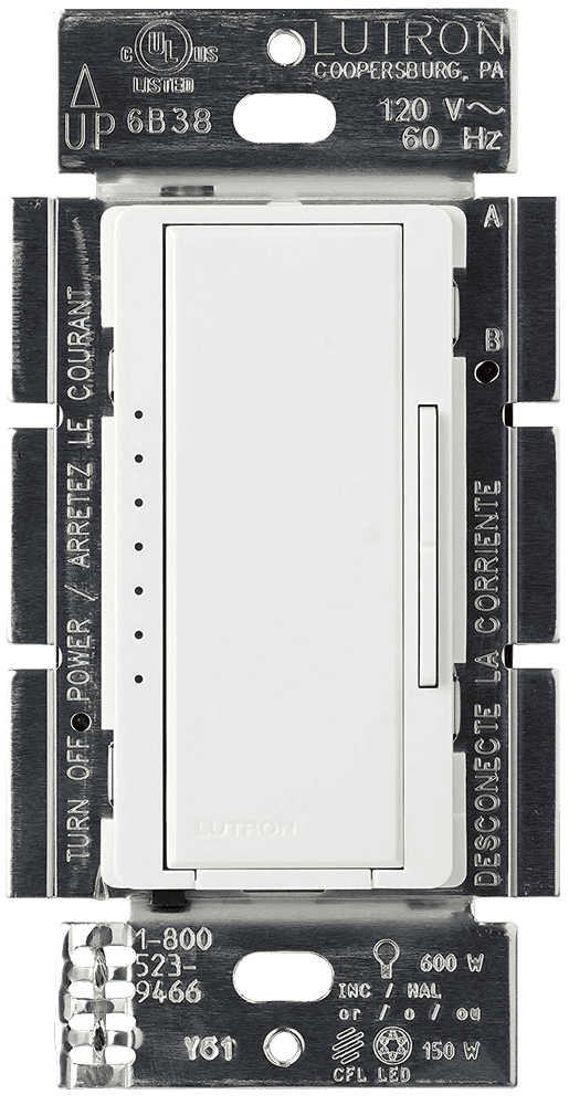 Outdoor Landscape Lighting LED 12V Low Voltage Lutron Maestro C.L Dimmer Switch MACL-153M-WH, White