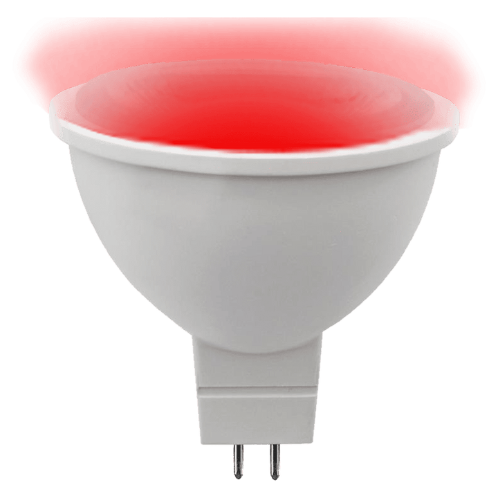 Outdoor Landscape Lighting LED 12V Low Voltage Single Color MR16 5W Red, Green, or Blue Energy Saving Waterproof 12V Low Voltage Outdoor LED Light Bulb Red