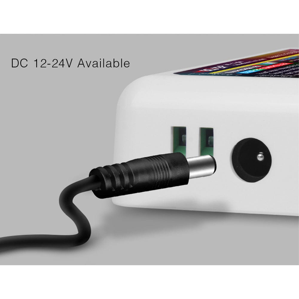 Outdoor Landscape Lighting LED 12V Low Voltage Miboxer 4-Zone Controller Receiver Box DC 12-24V for Single Color, CCT, RGB or RGBW LED Strip Light