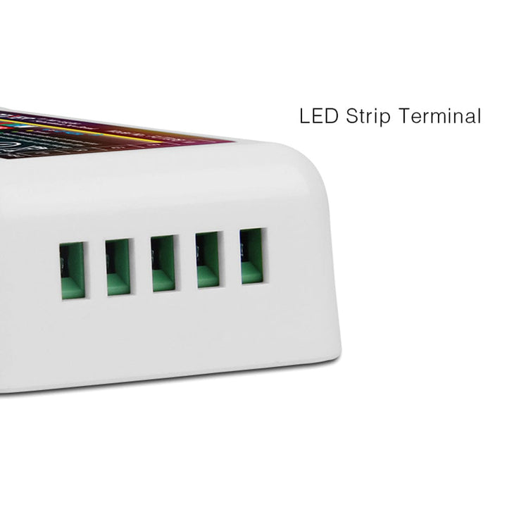 Outdoor Landscape Lighting LED 12V Low Voltage Miboxer 4-Zone Controller Receiver Box DC 12-24V for Single Color, CCT, RGB or RGBW LED Strip Light