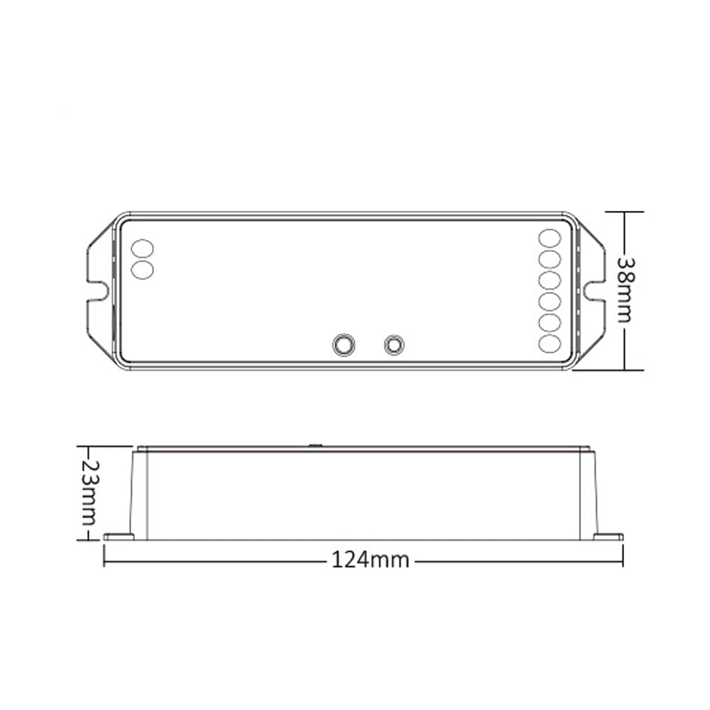 Outdoor Landscape Lighting LED 12V Low Voltage Miboxer WL5 LED Strip Light 5 in 1 Controller for 5050 3528 2835, Smartphone APP Control