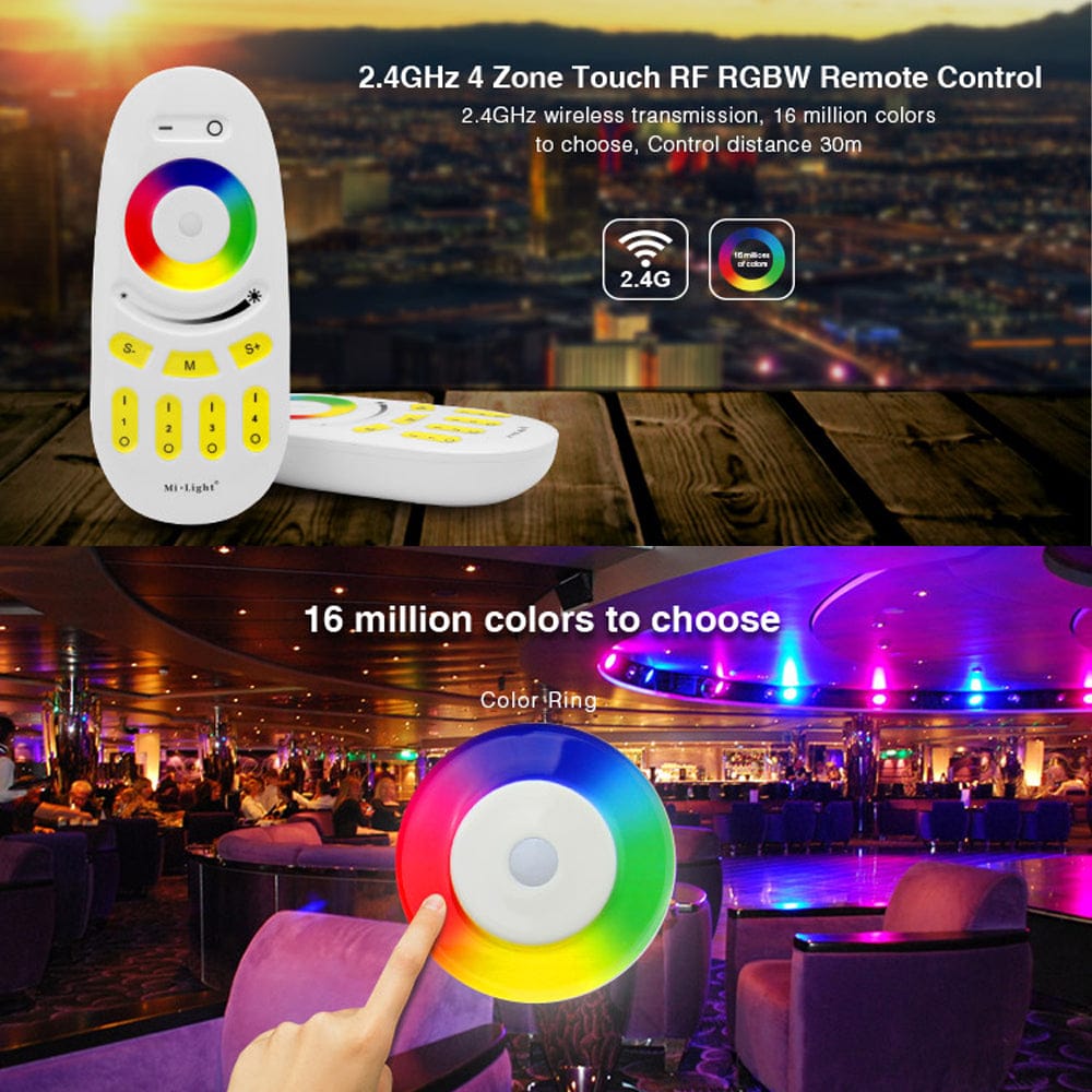 Outdoor Landscape Lighting LED 12V Low Voltage MiBoxer Milight Wireless 4-Zone Single/CCT/RGBW/RGBCCT LED Light Bulb Remote Control