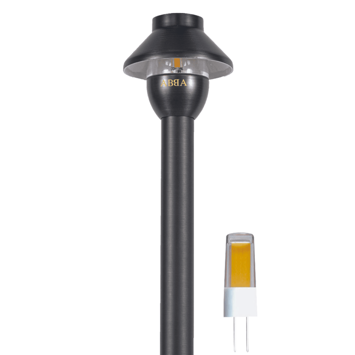 Outdoor Landscape Lighting LED 12V Low Voltage PLB01 4x/8x/12x Package 12V G4 Snub Low Voltage Heavy Duty Cast Brass Outdoor LED Pathway Light with G4 2W 3000K Bulb