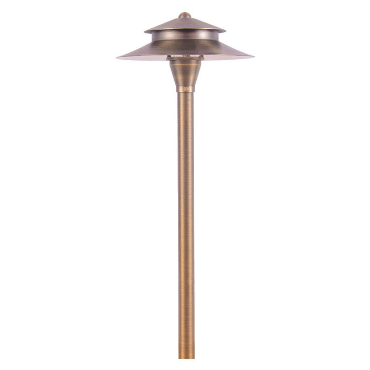 Outdoor Landscape Lighting LED 12V Low Voltage PLB04 Cast Brass Path Light | 12V Low Voltage Landscape Light Lamp Ready G4 Socket