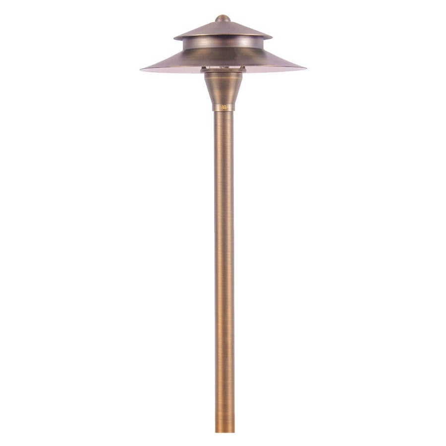Outdoor Landscape Lighting LED 12V Low Voltage PLB04 Cast Brass Path Light | 12V Low Voltage Landscape Light Lamp Ready G4 Socket
