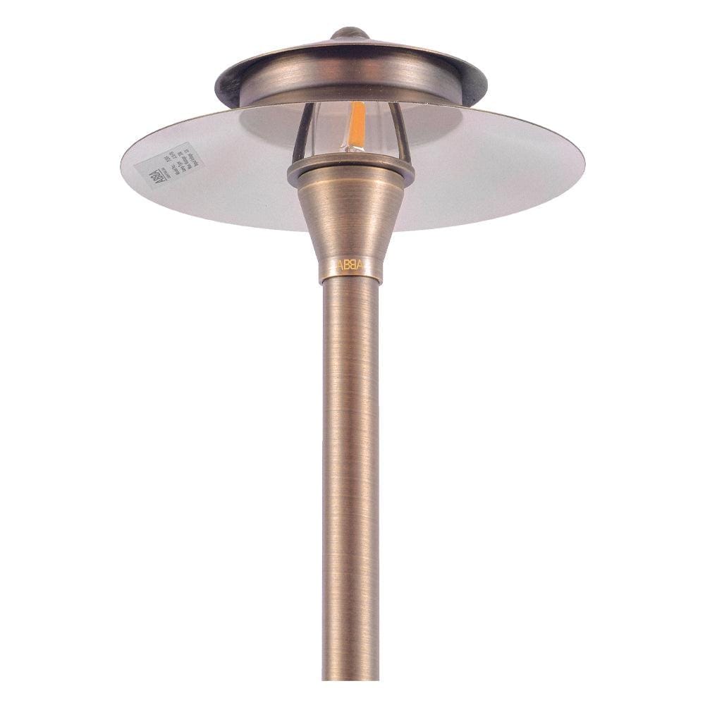 Outdoor Landscape Lighting LED 12V Low Voltage PLB04 4x/8x/12x Package Two Tier Brass LED Pagoda 12V Low Voltage Pathway Light with G4 3W 3000K Bulb